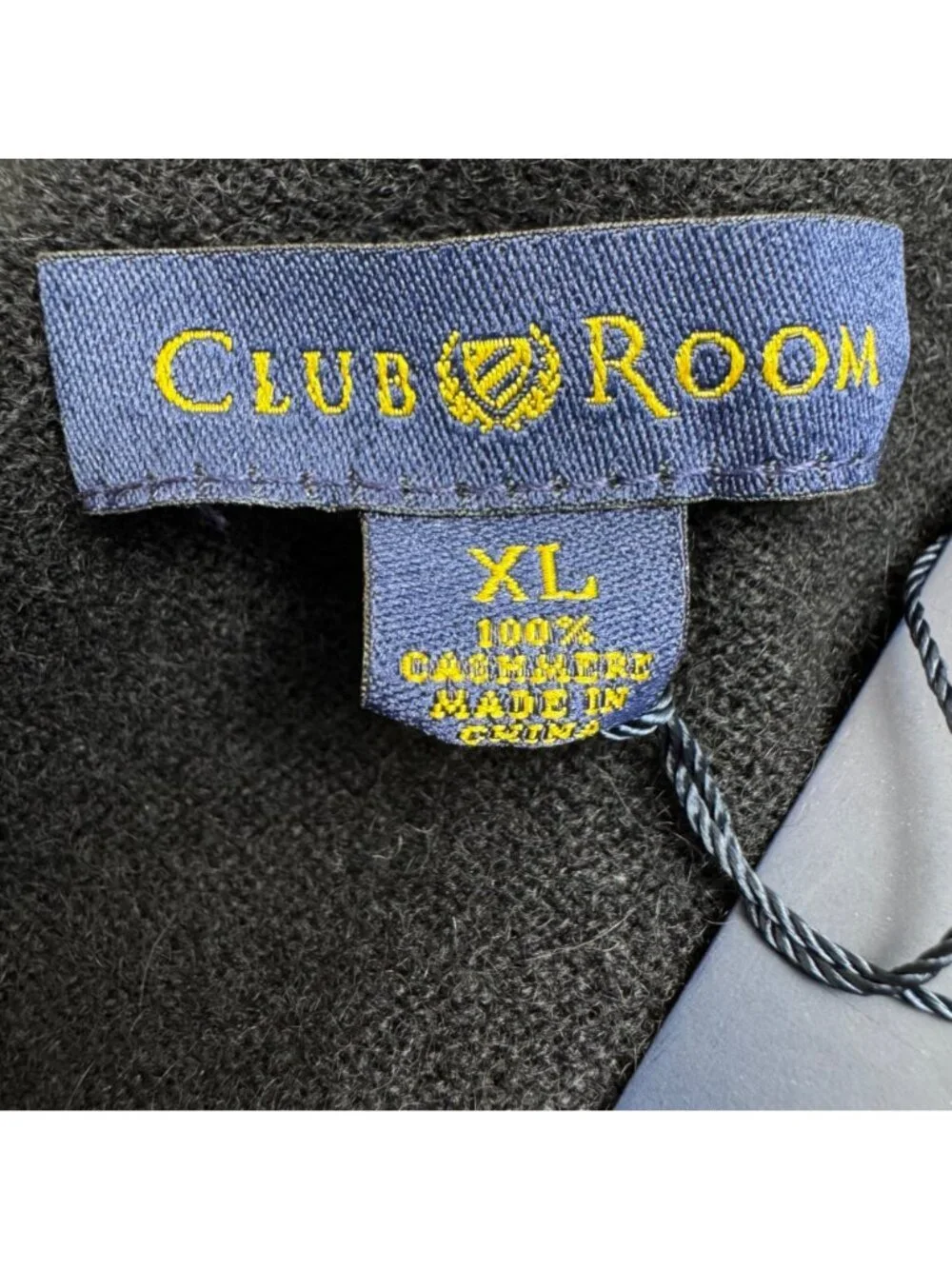 Club Room NEW Estate Cashmere Black Sweater Vest Men XL Minimalist Dark Academia